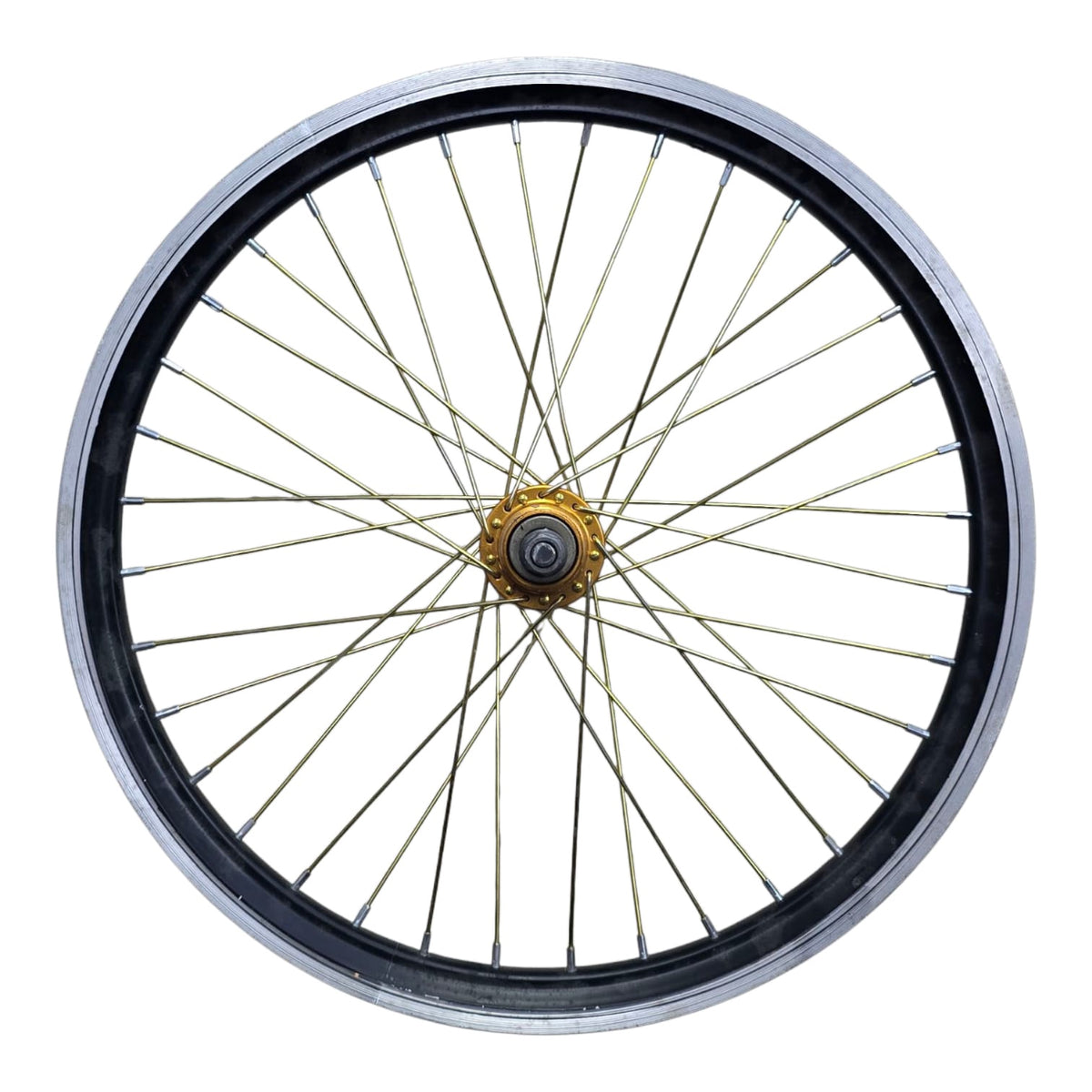 SINGH'S SUNSET Bicycle Wheel 20" Front V Rim Alloy with Spokes Complete Colored