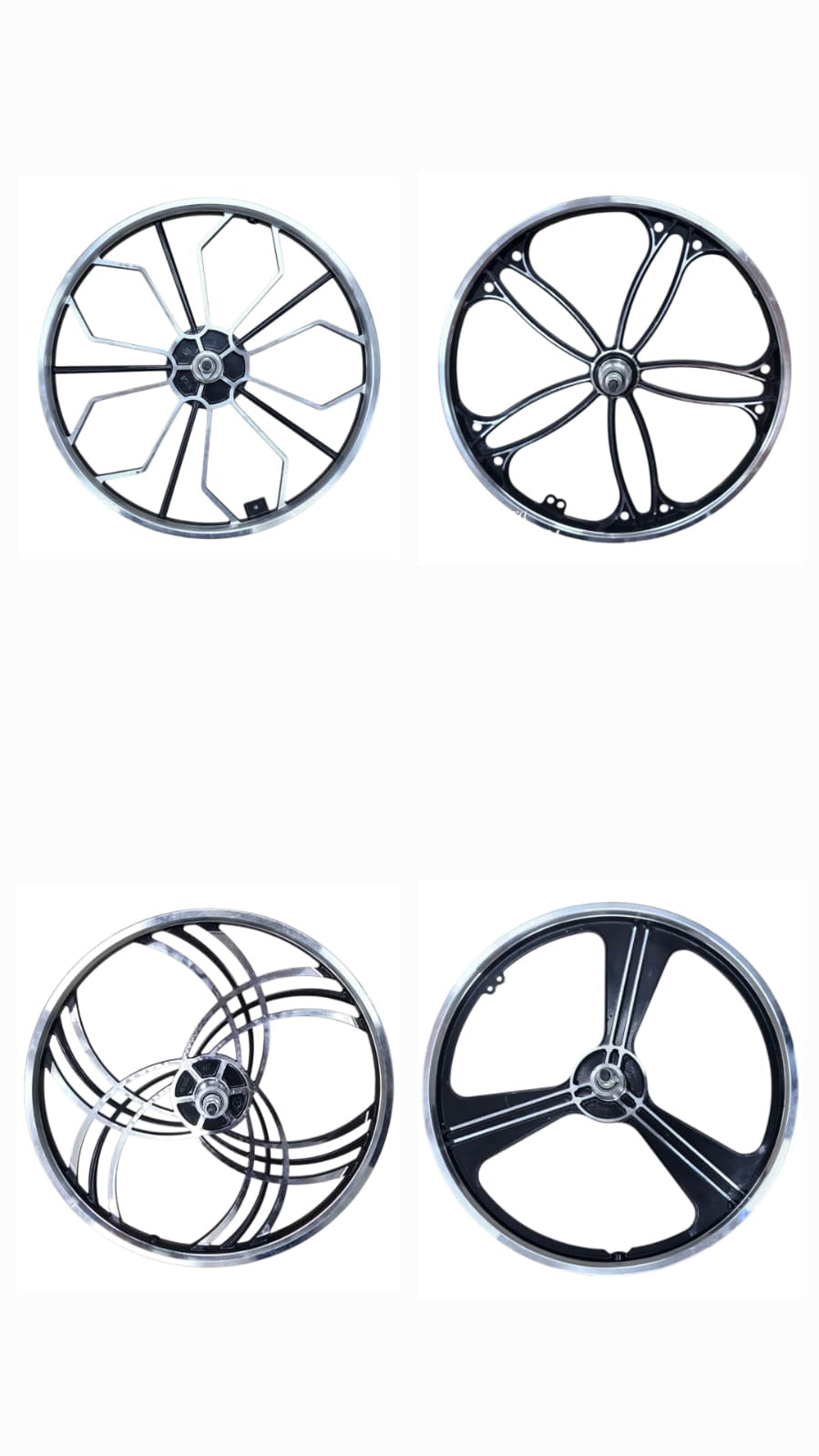 Bicycle Wheel 20" Mag Front Chrome and Black