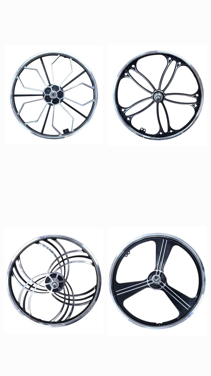 Bicycle Wheel 20" Mag Front Chrome and Black