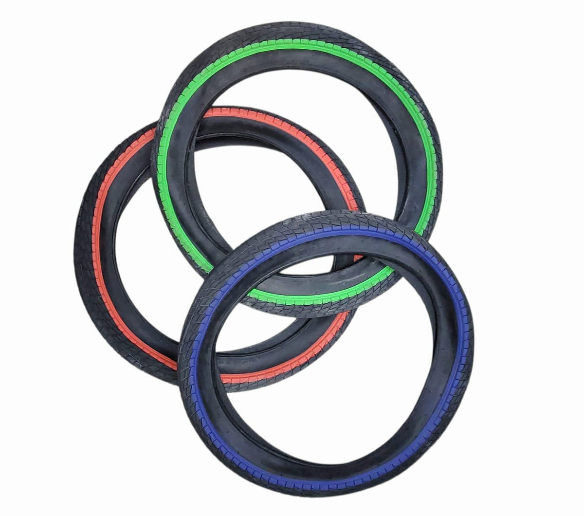 SINGH'S SUNSET Bicycle Tyre 20 X 2.35 Color Edge (Blue, Red, Green)