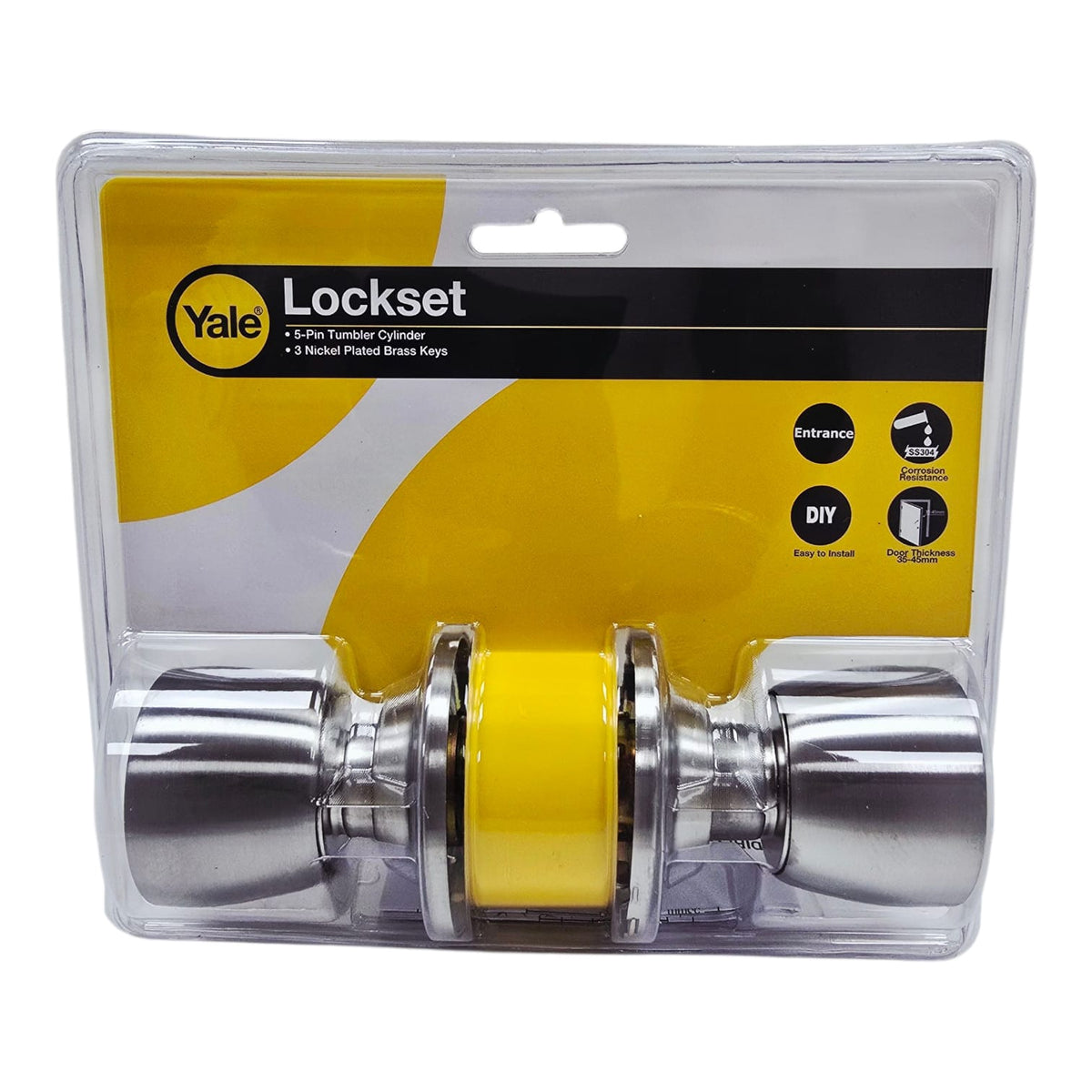 YALE Lock Entry Knob Stainless Steel #VMY5127 US32D Keyed