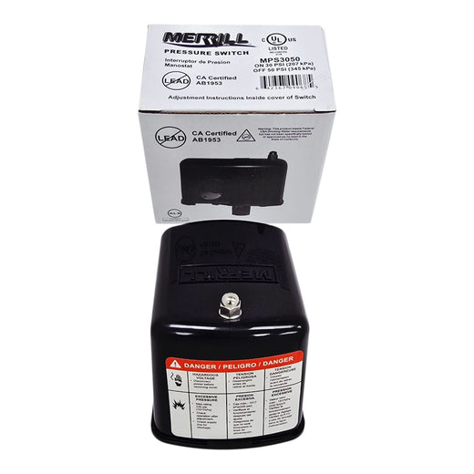 Water Pump Pressure Switch 30/50 Merrill MPS3050