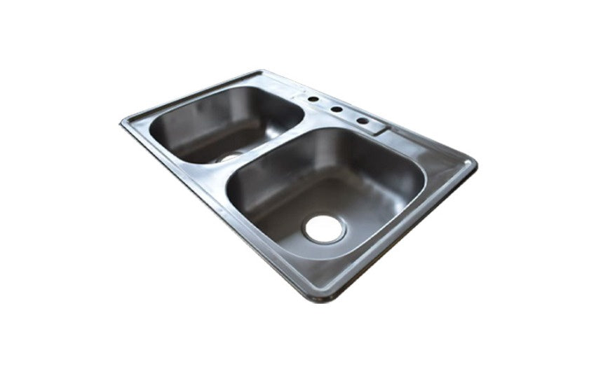 KALIMBA Sink Double Bowl 22G 33"X22"X6-1/2" GKS-TYK3322 No Waste