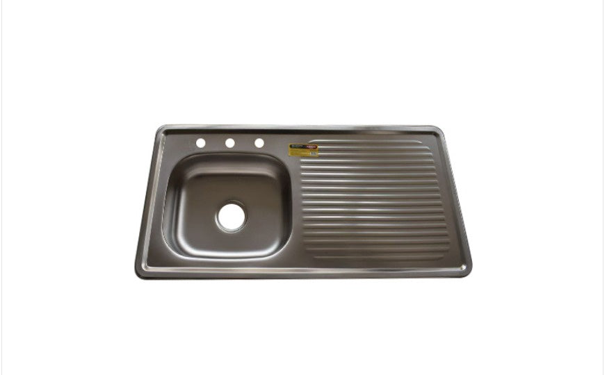 KALIMBA Sink S/BOWL S/DRAIN 22G 1000X500X150MM GKS-TYKM100L No Waste