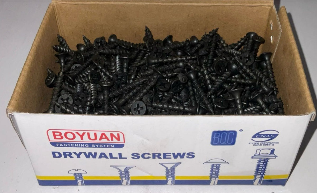 Screw Drywall 4.2 9 X 1 1/4" Black Boyuan 1KG Box QBD-3579/Y46