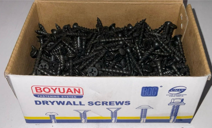 Screw Drywall 4.2 9 X 1 1/4" Black Boyuan 1KG Box QBD-3579/Y46