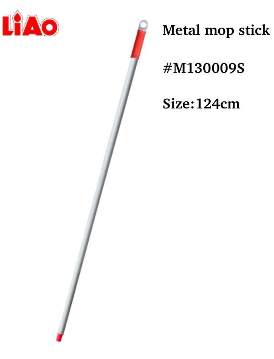 LIAO Mop Stick Metal Grey with Red Ends 120CM