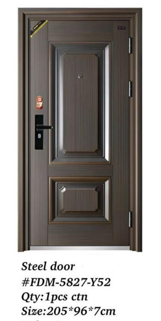 Door Metal Single Brown FDM-5827-Y52 205X96X7CM