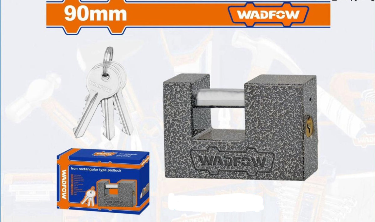 WADFOW Padlock 90MM Rectangular Iron WPD7590