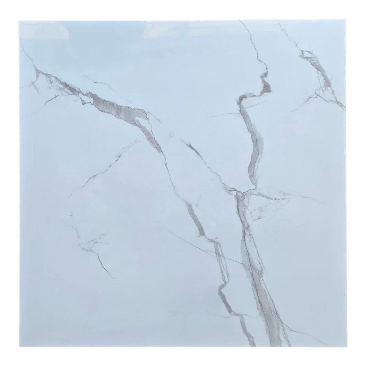 Tile Ceramic 24X24 (60X60CM) #QP6001 White Splash Porcelain Glazed