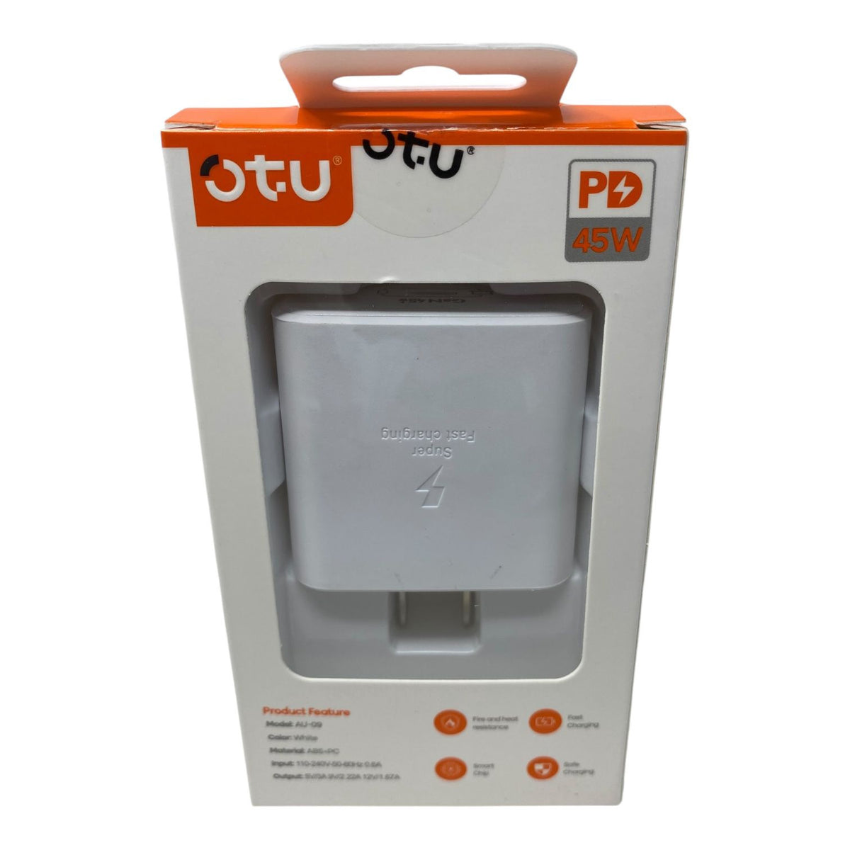 OTU Charger Adapter USB AU-09 45W Pd Smart and Fast
