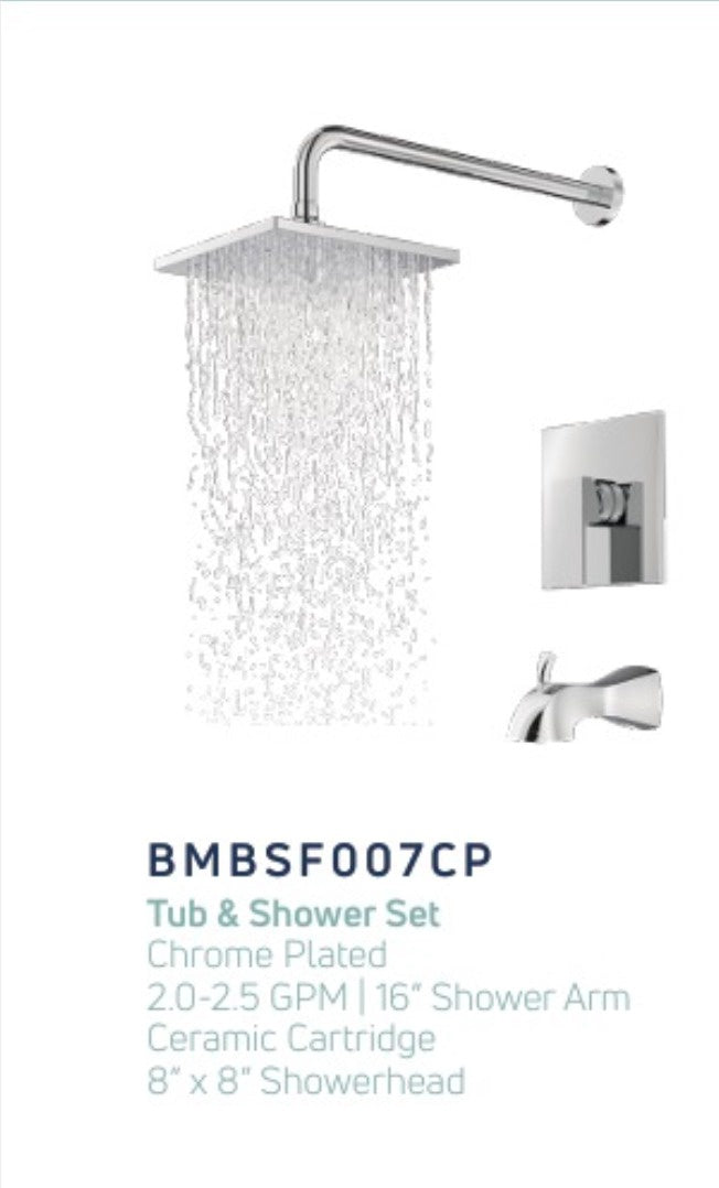 BISMAN Tub & Shower Mixer BMBSF007CP Chrome