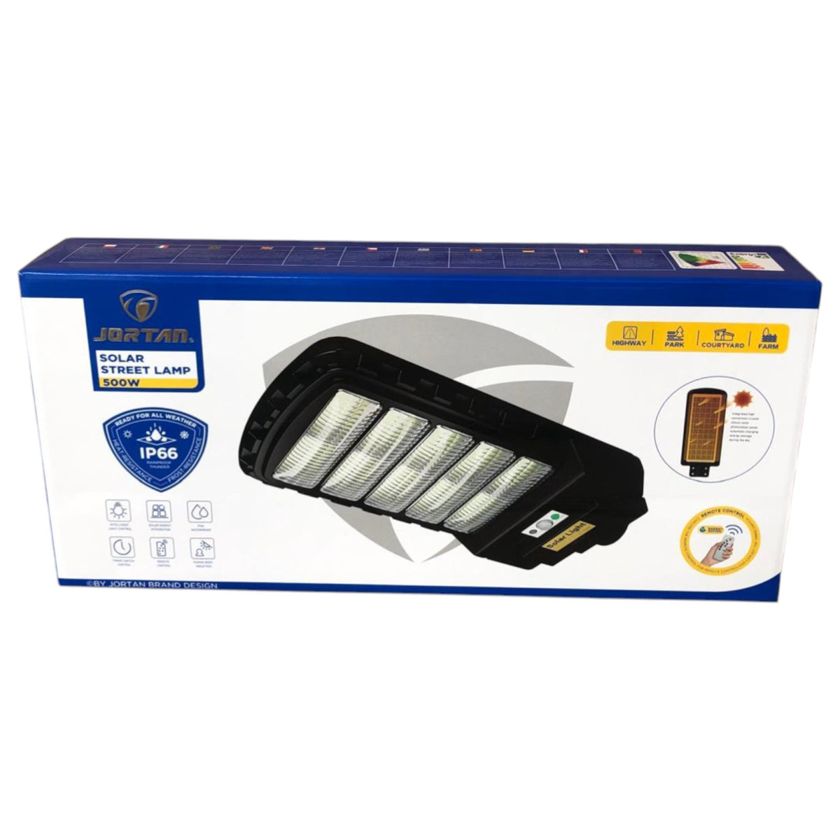 JORTAN Light Solar Street LED 500W JT-HKTMGK-500W W No Pole