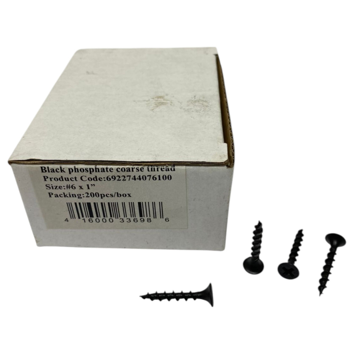 Screw Drywall 6 X 1" Black 200PCS Box