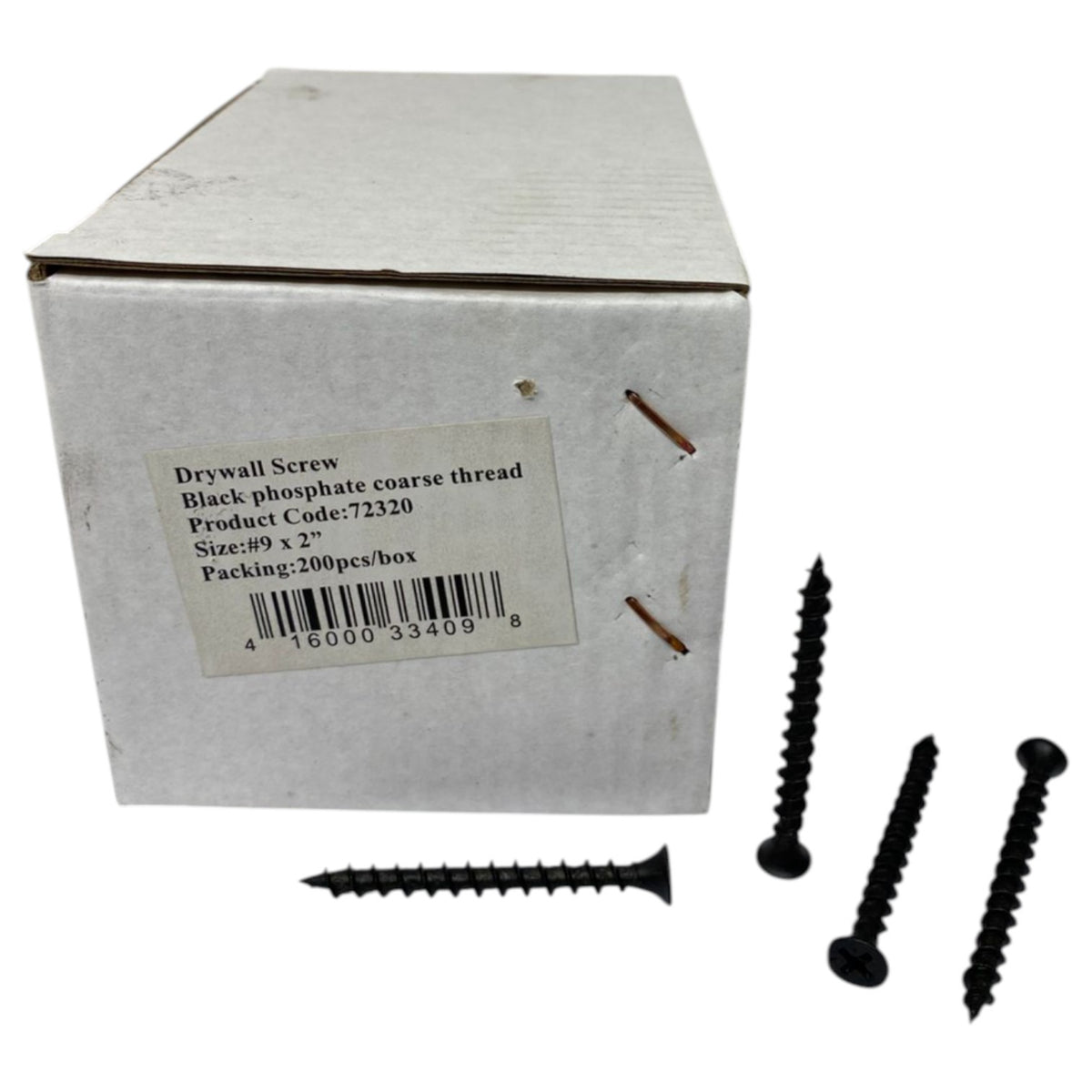 Screw Drywall 9 X 2" Black 200PCS Box 72320 Coarse Thread