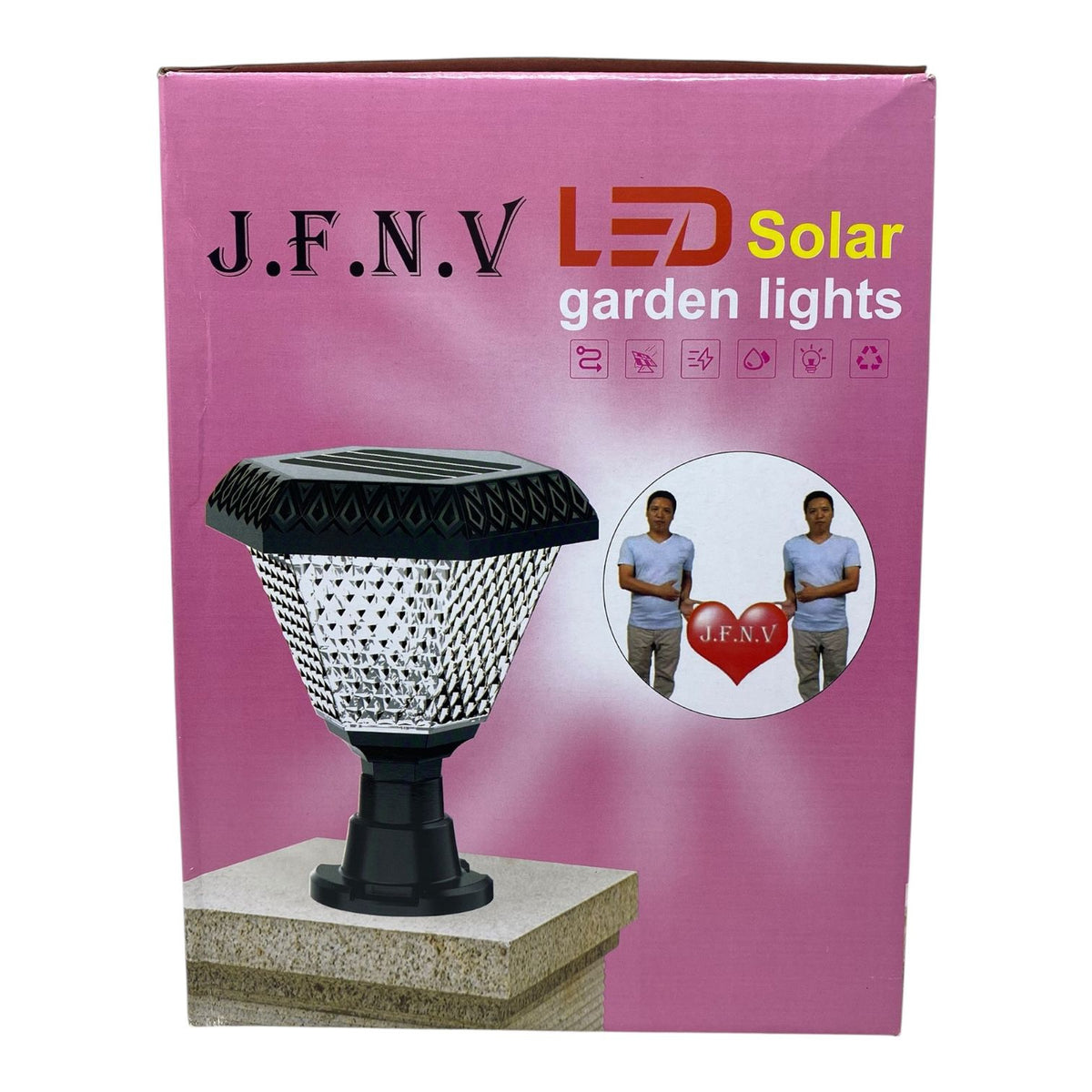 JFNV Solar Lamp LED Wall Garden Lights J.f.n.v Square Tricolor