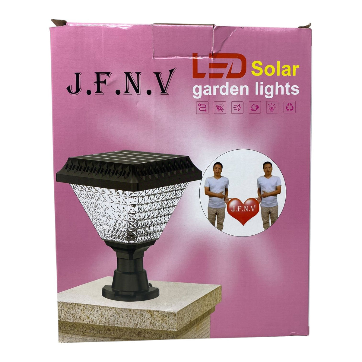 JFNV Solar Lamp LED Wall Garden Lights J.f.n.v Hexagon Tricolor