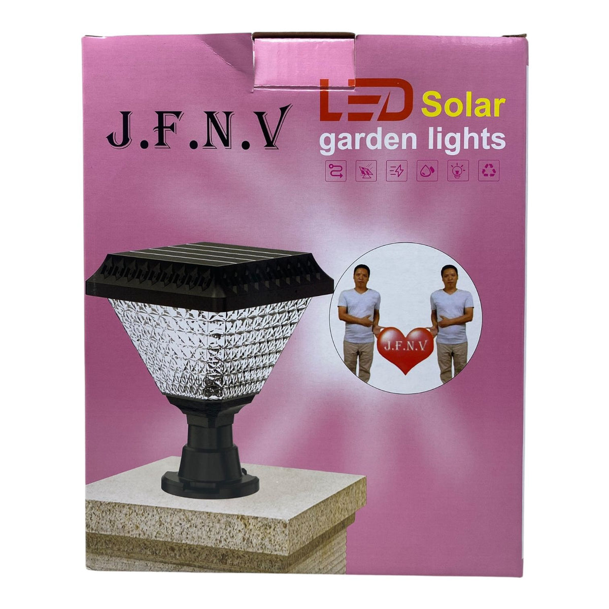 JFNV Solar Lamp LED Wall Garden Lights J.f.n.v Round Tricolor