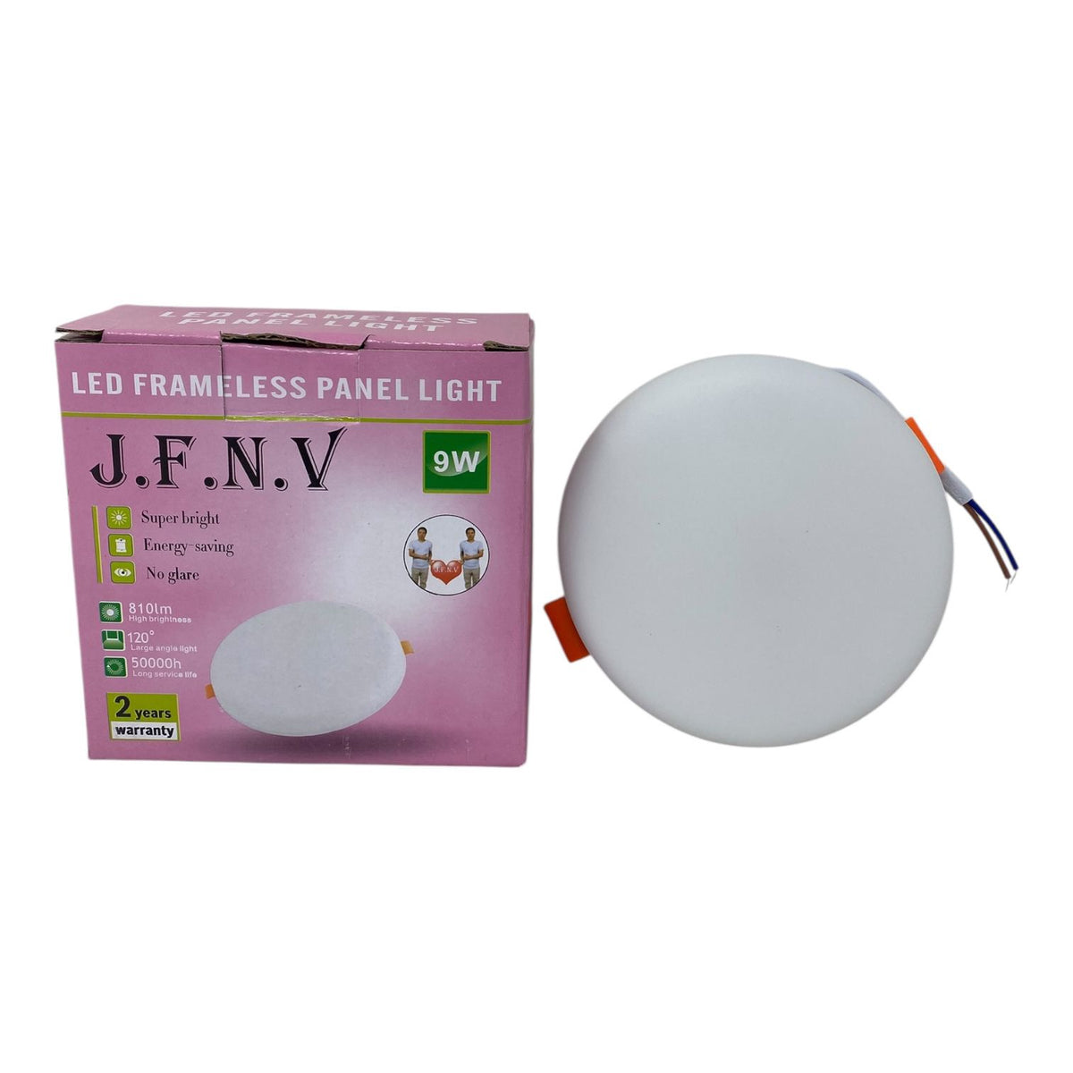 Light LED Panel 9W J.f.n.v Round White 6500K 85-265V Frameless