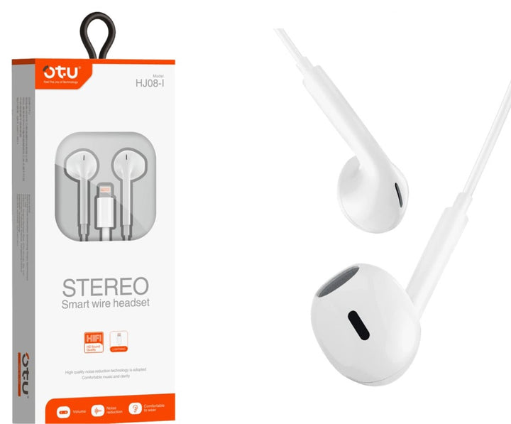 OTU Headphones & Mic HJ08-I Smart Wire Headset Lighting