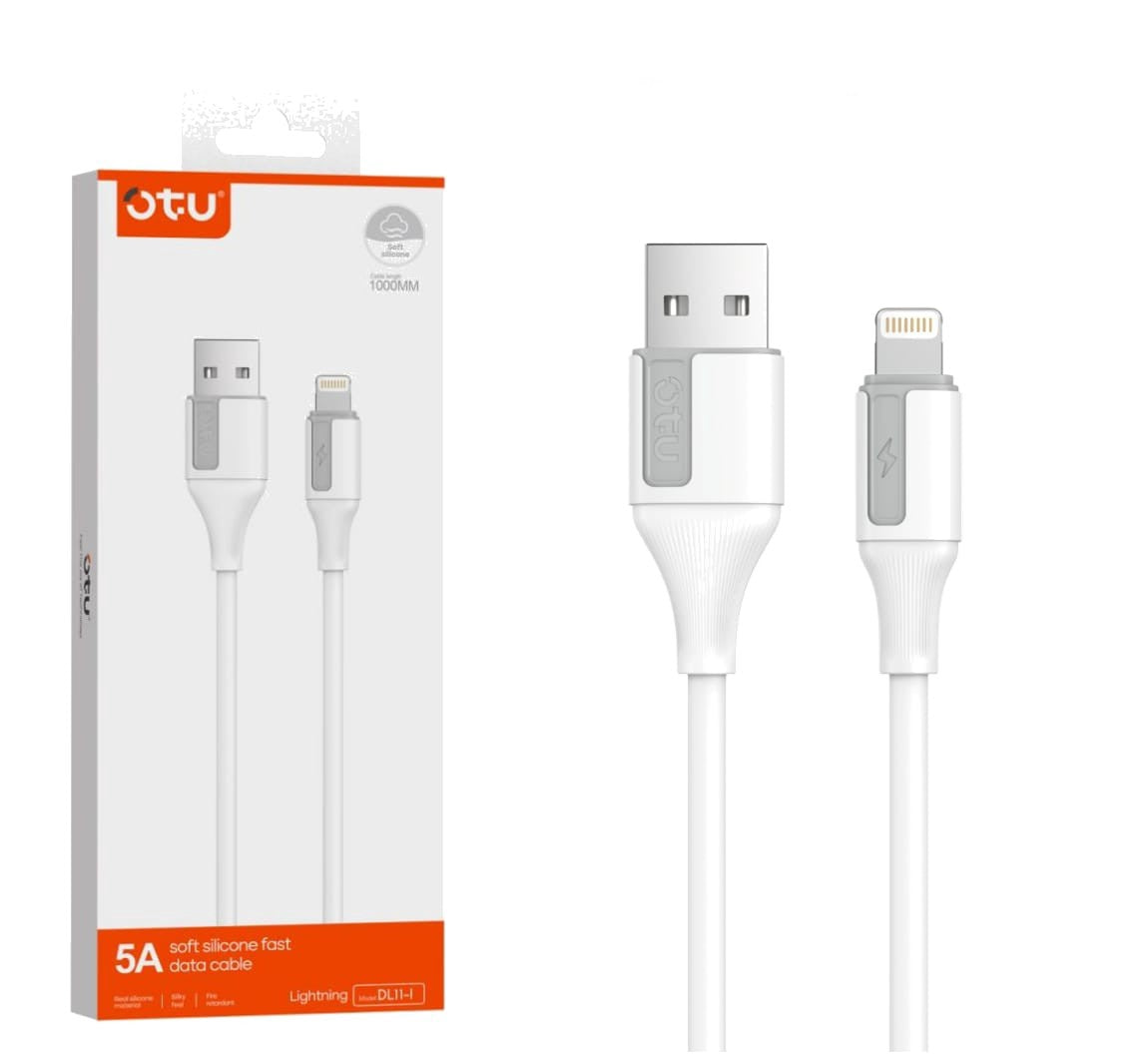 OTU Charger Cable USB DL11-I 1000MM Lighting 5A Soft Silicone Fast Data Cable