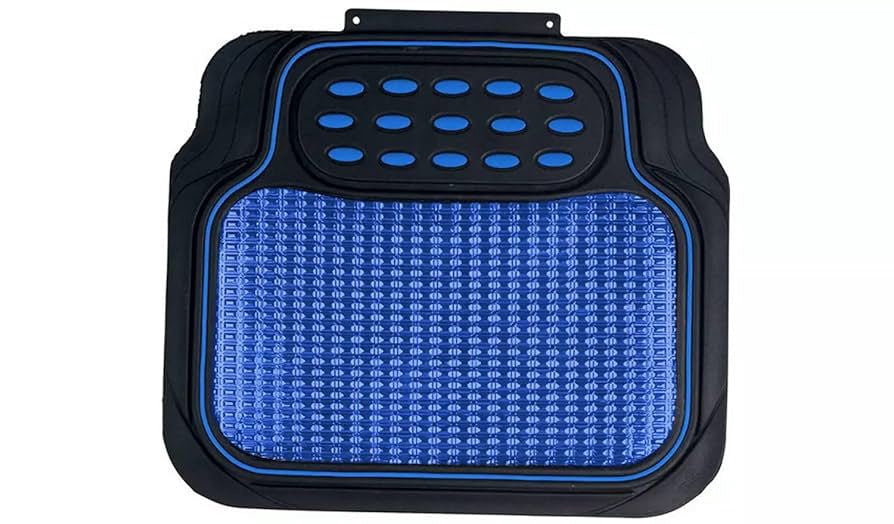 MAJIC Car Mat Universal 195 Furious 4PCS Rubber Blue 4-SEATERS +
