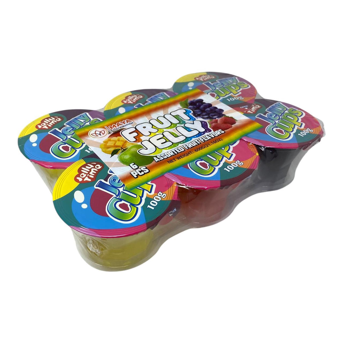 JELLY TIME Jelly Cups Assorted Fruit Flavors 100G 6PACK