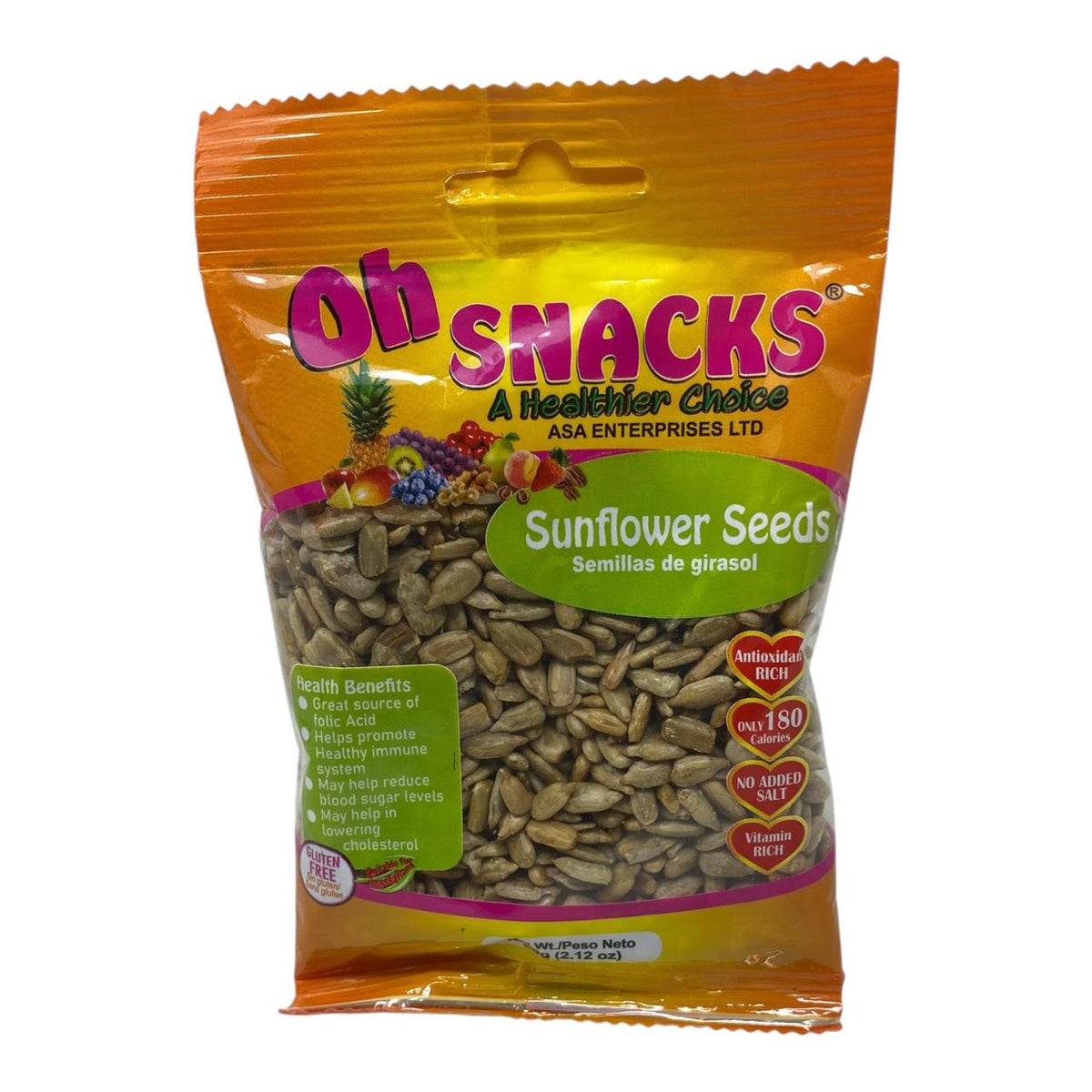 OH SNACKS Sunflower Seeds 60G