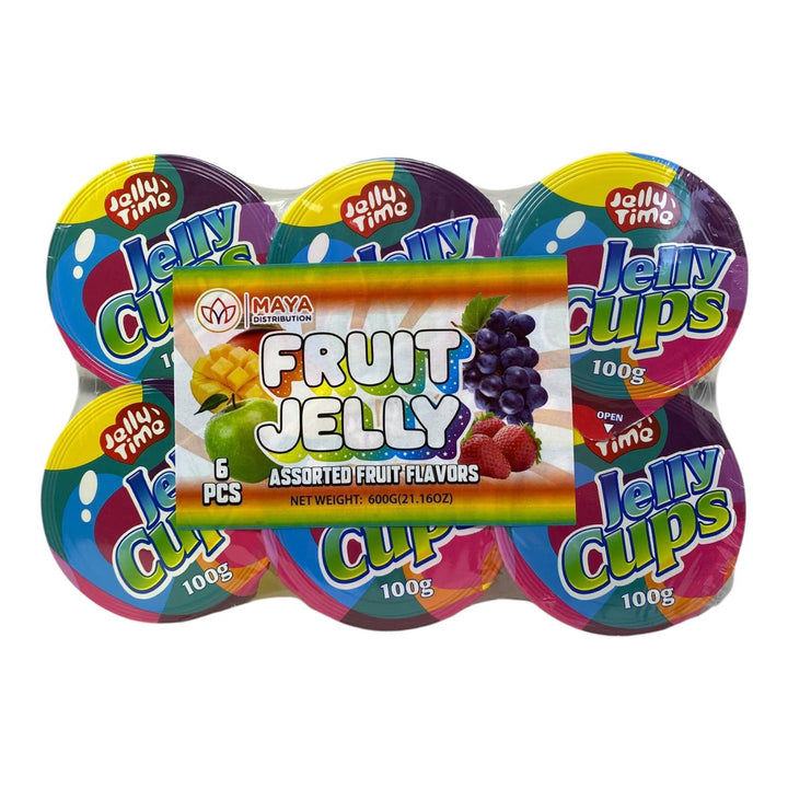 JELLY TIME Jelly Cups Assorted Fruit Flavors 100G 6PACK