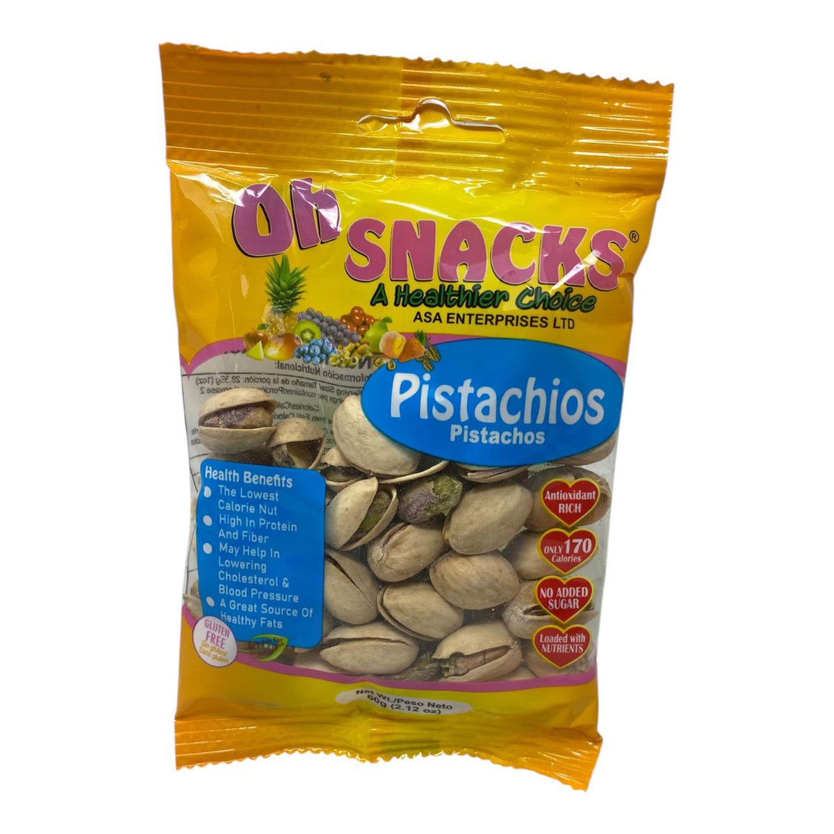 OH SNACKS Pistachios 60G
