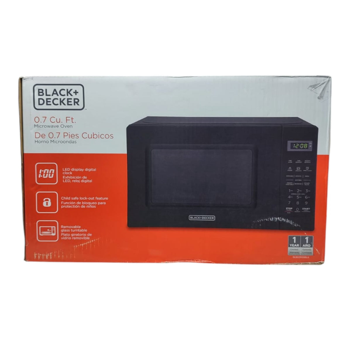 BLACK AND DECKER Microwave Black & Decker 0.7 Cf BLBD20GSBLK Black