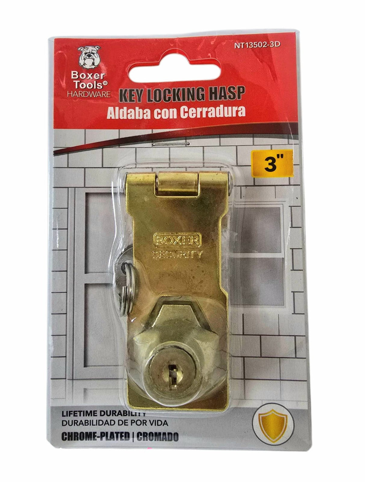 BOXER Key Locking Hasp 3" Tools NT13502-3D