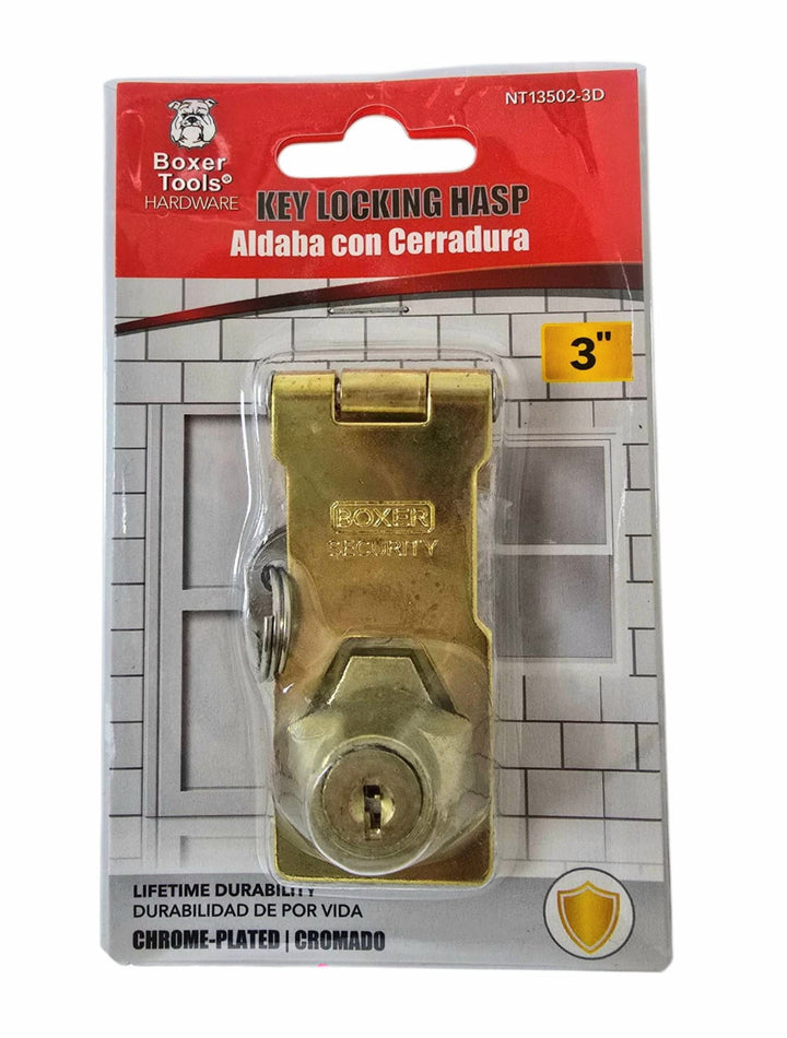 BOXER Key Locking Hasp 3" Tools NT13502-3D