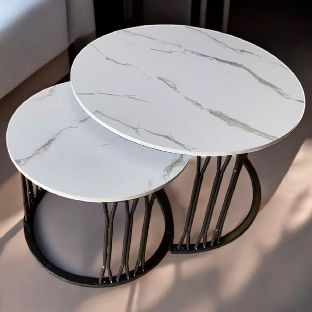 Table Metal 2PCS #21 Gold Frame and Ceramic Top (3BOX)