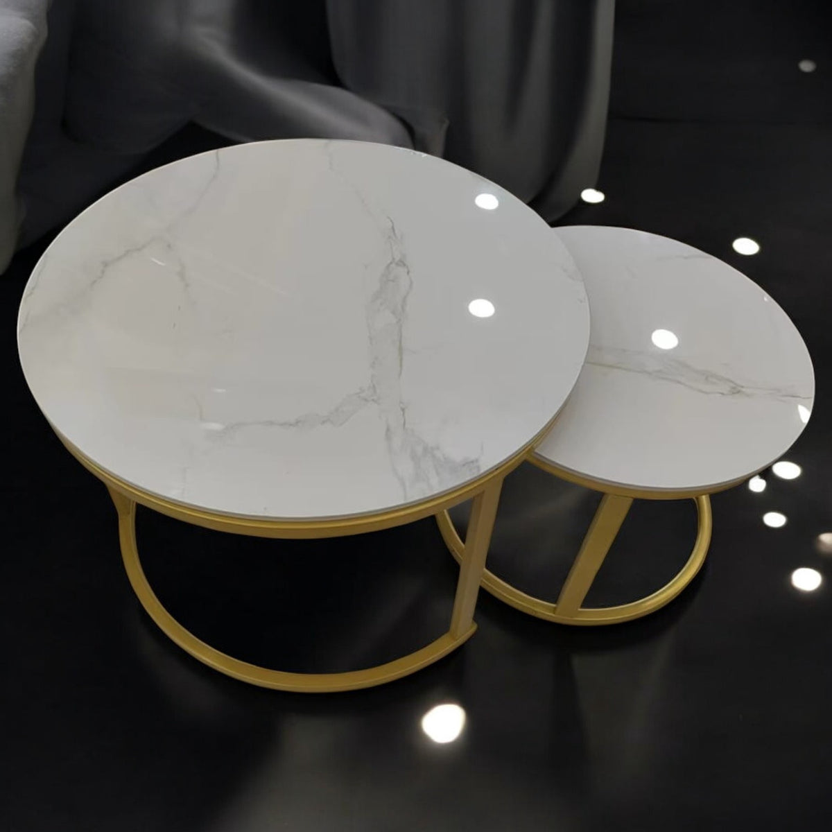 Table Metal 2PCS #22 Gold Frame and Ceramic Top (2BOX)