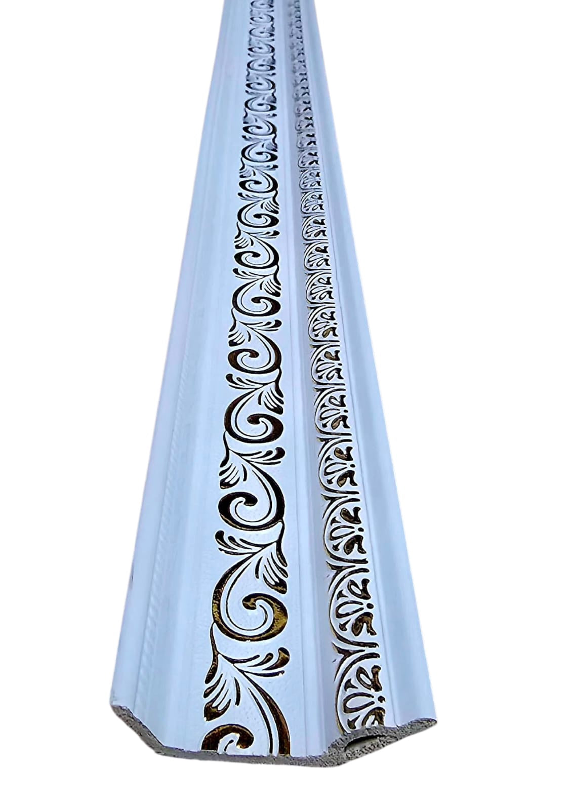 Moulding Crown PVC White & Gold ALS02G 3" X 10FT