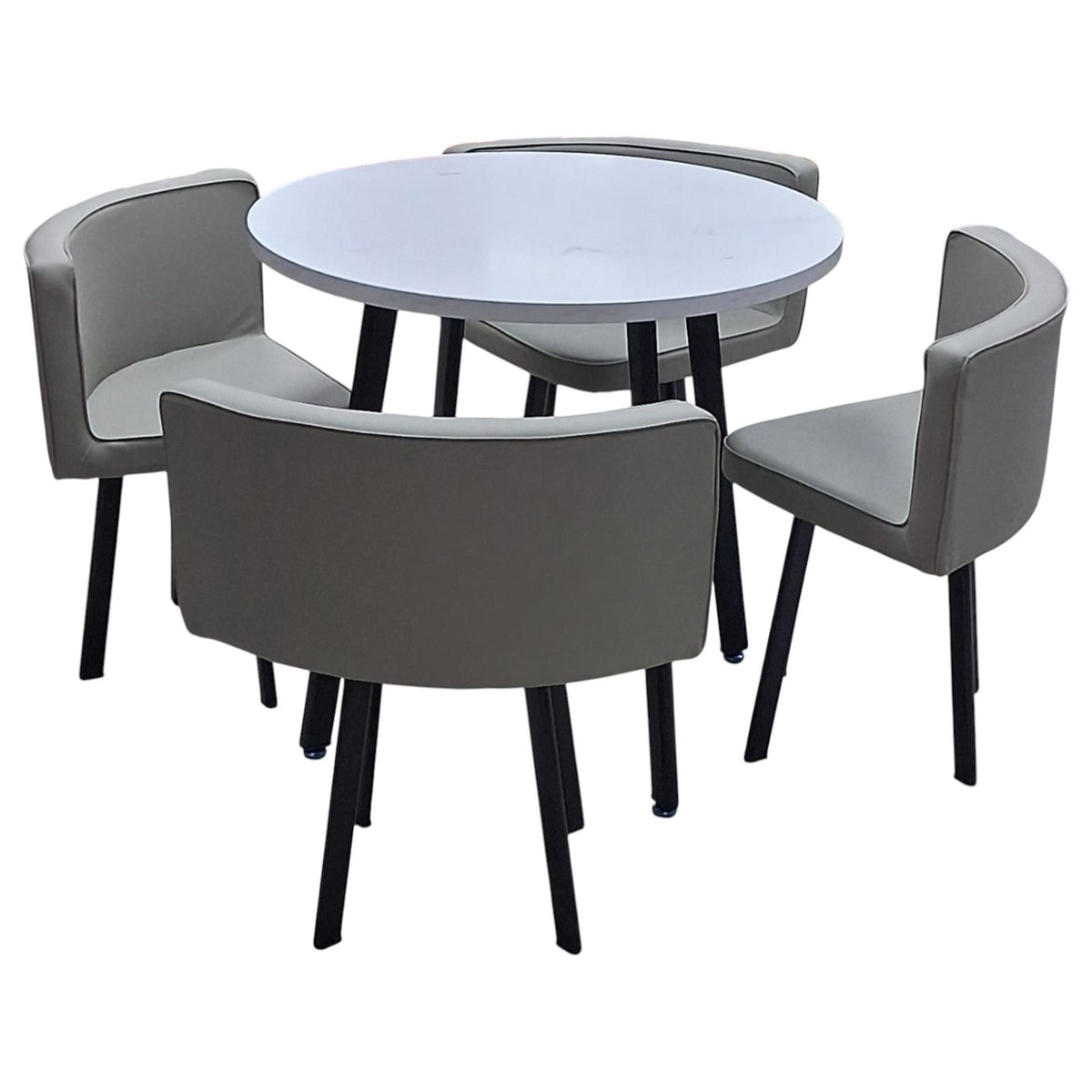 Wood Dining Table 69240832 with 4 Chair Set