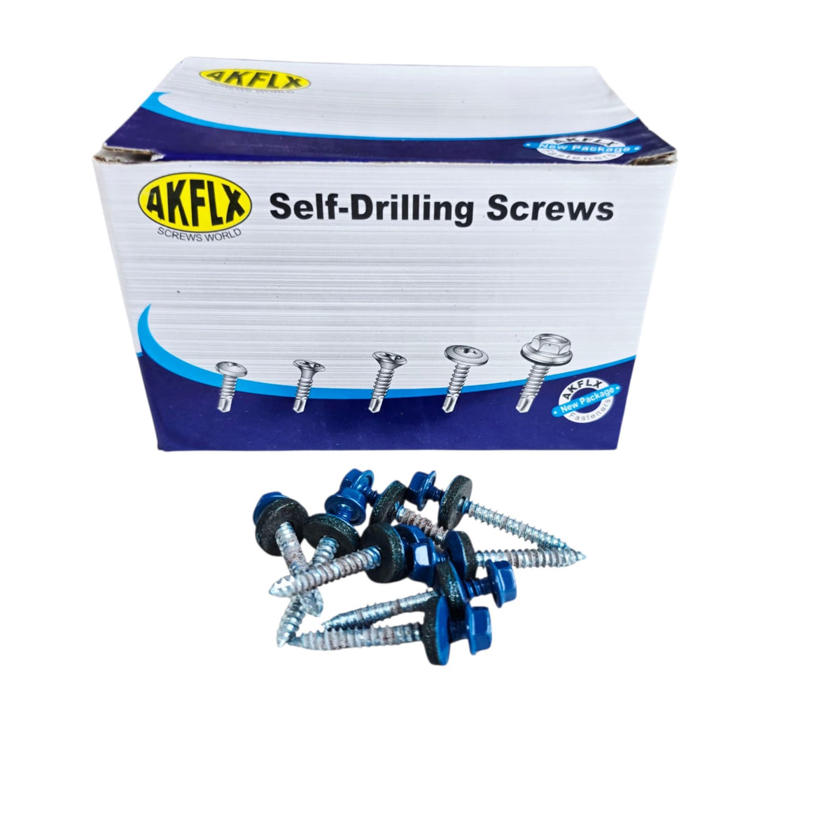 Screw Ind. 1 1/2" Blue METAL-WOOD 4.8X1.5" Akflx 176PCS Per Box