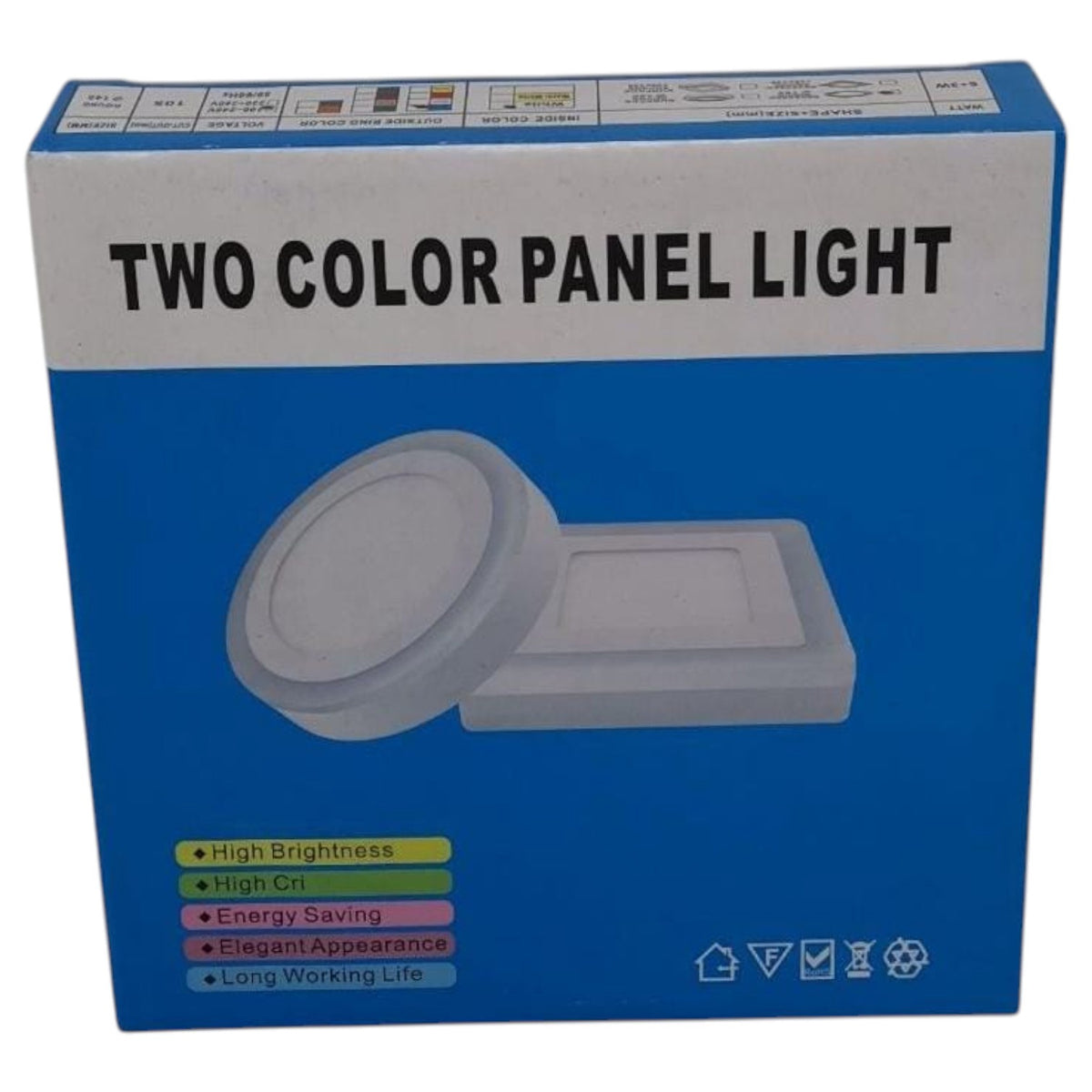 FITZGERALD LED Panel Light 2 Color 6W+3W Blue Box