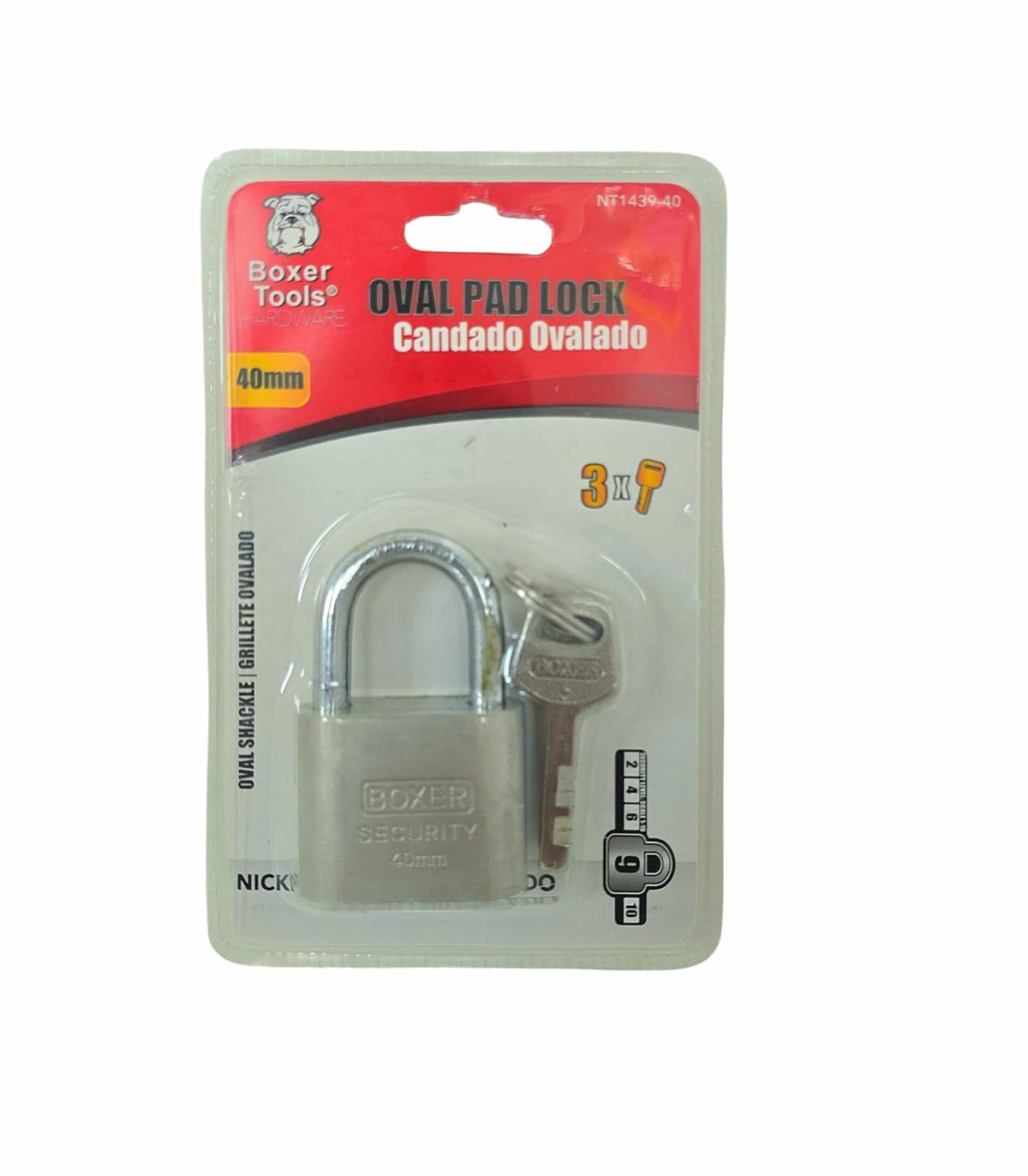 BOXER Padlock 40MM NT1439-40 Chrome