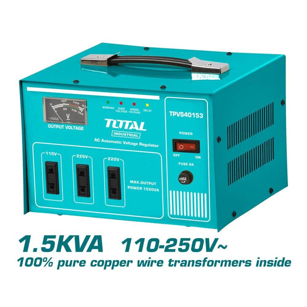 TOTAL Voltage Regulator 1200W 1.5 Kva TPVS40153