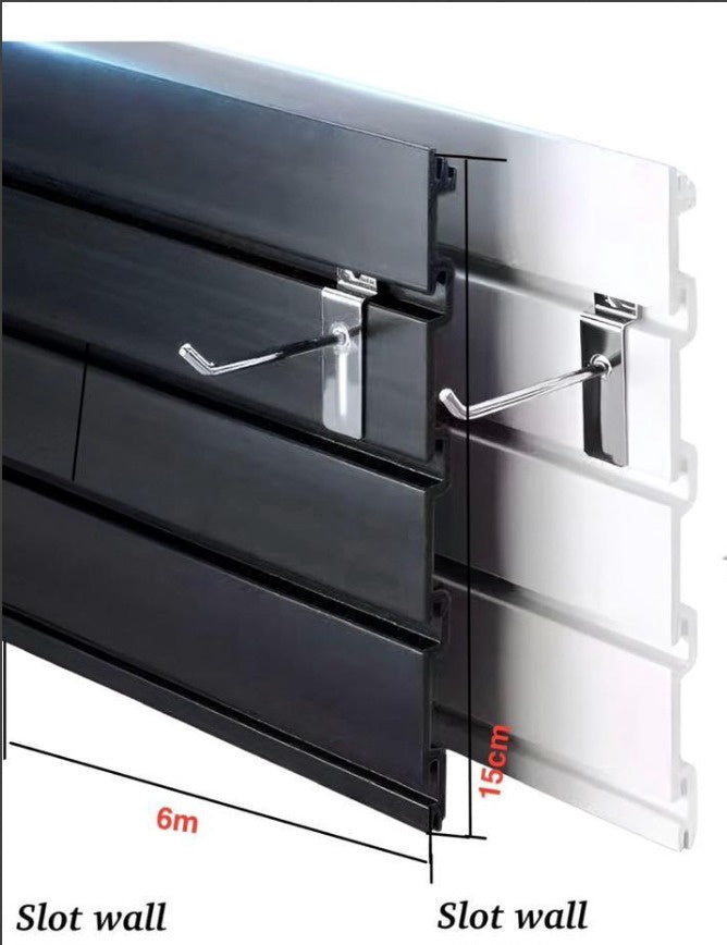 Slat Wall Strip Black 6 Meter X 15CM