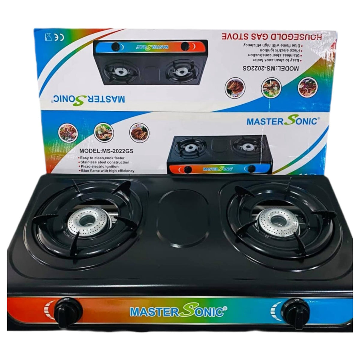 Stove 2 Burner Mastersonic MS-2022GS Black Table Model
