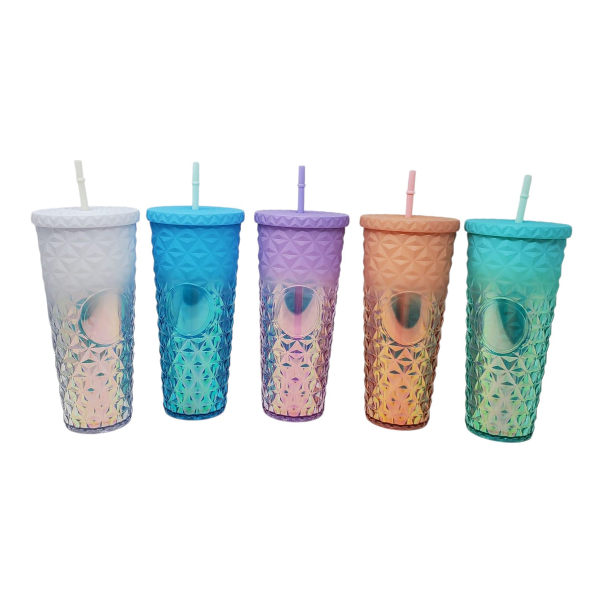 Travel Cup Diamond Gradient Tumbler with Straw 720ML LLB-200010