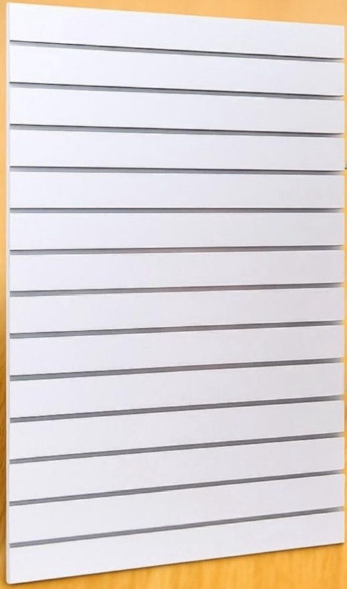 Slatwall Board White 8' X 4' Includes 7PCS Aluminium Slots