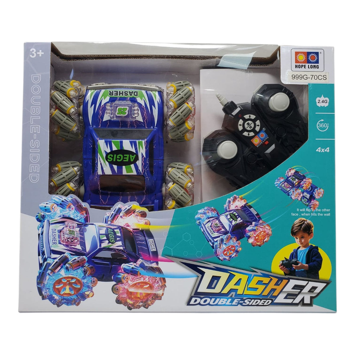 GENERIC Toy Car Racing Remote Control Dasher Double Sided 2025-033