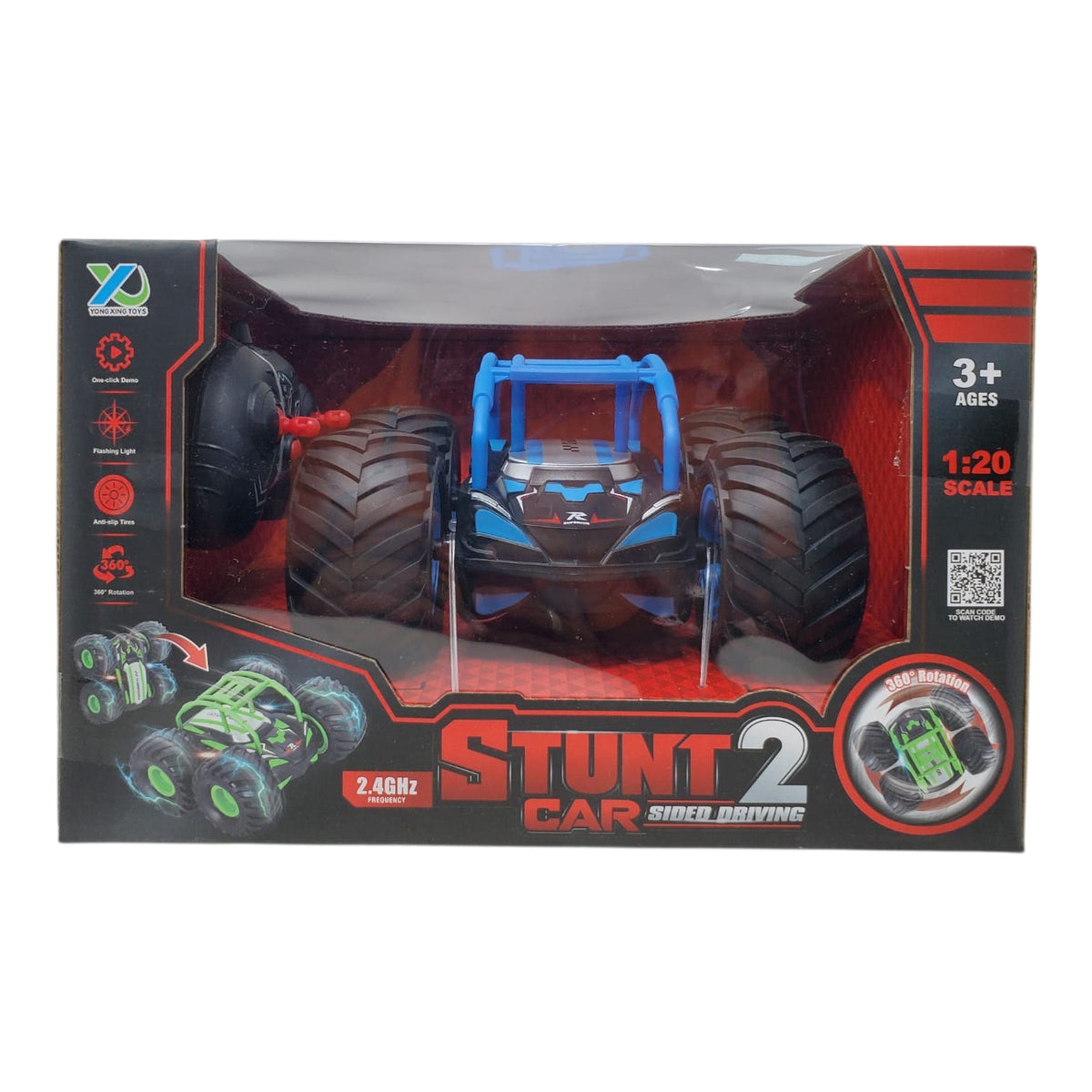 GENERIC Toy Car Racing Stunt 2-SIDED Driving Remote Control 2025-090
