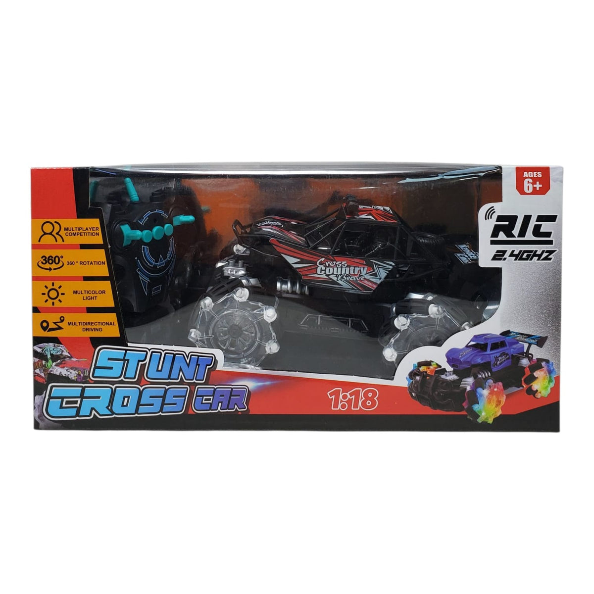 GENERIC Toy Stunt Cross Car Remote Control 2025-151