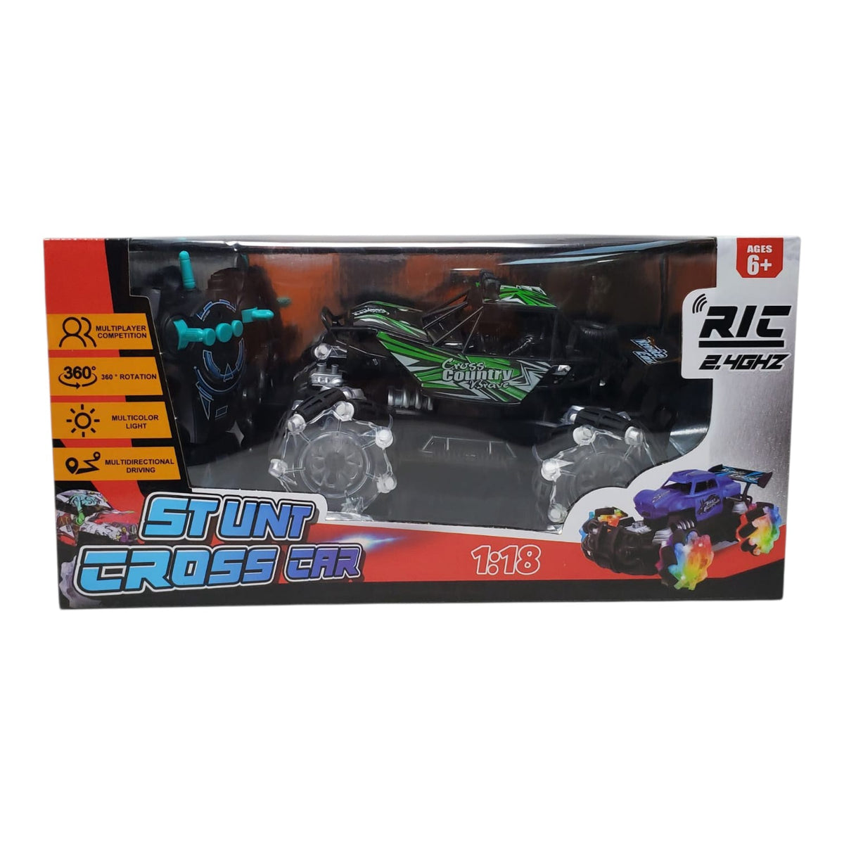 GENERIC Toy Stunt Cross Car Remote Control 2025-151