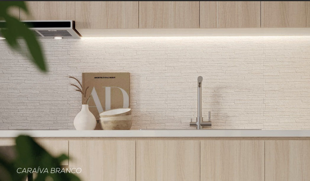 CR-CERAMIC Tile Ceramic 13X26 (33X66CM) Caraiva Branco HD